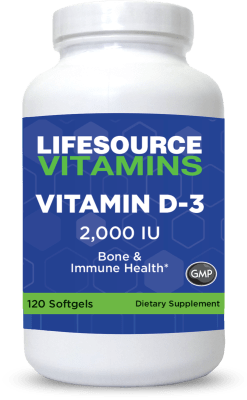 Vitamin D-3 50 mcg (2,000 IU) - 120 Softgels