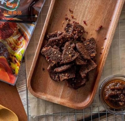 Vegan Jerky Smokey Bacon, rich in smoky flavor with a savory bacon inspired taste, perfect for a plant based snack