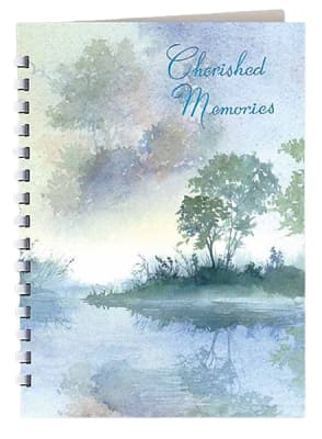 leatherette cover with 15 ring plastic comb binding.