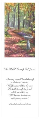 church window bookmarks color printing with inspirational themes.old as single  or 4-up perforated sheets