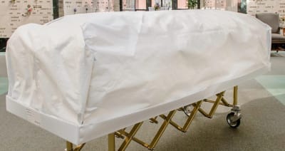 Mortuary shrouds used in funeral service operations, from lynch supply 