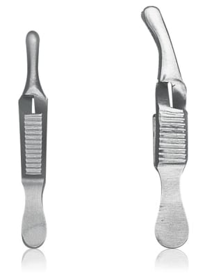 prep room dieffenbach artery clamps
perfect for delicate arterial work.
stainless steel.
straight or curved.