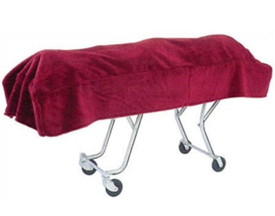 acrylic or nylon mortuary oversize cot cover with elastic ends for added protection
first call
fits oversize mortuary cots