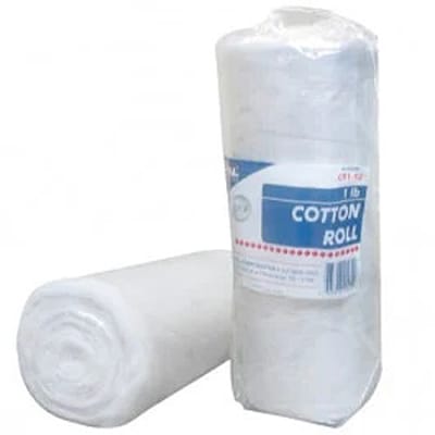 prep room highly absorbent non-sterile cotton
ideal for packing, blotting and general use
1 lb rolls