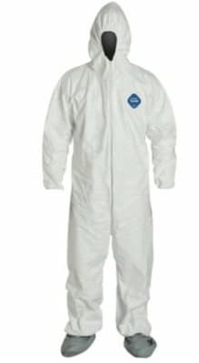prep room tyvek coveralls with hood and boots
made with genuine tyvek.
tear, puncture & penetration resistant.
lightweight.
