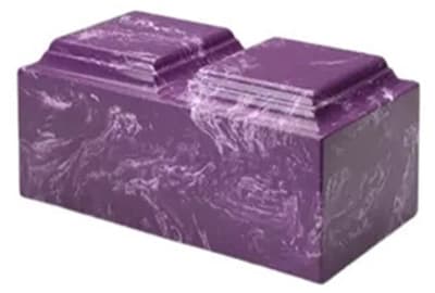 marble cremation urn has been used for centuries by artists  
double urn: 15" l x 8" w x 6.25" h 420 cubic inch capacity