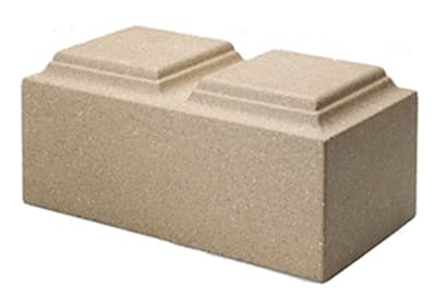 stone-tone cremation urn is comprised of solid materials
dimensions: 15" l x 8" w x 6.25" h
capacity: 410 cubic inches.