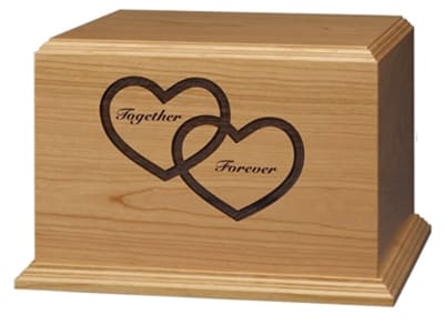cremation urn
solid natural cherry.
removable inside divider.
dimensions: 8 1/4" x 10 1/2" x 8 1/4"
425 cubic inches.