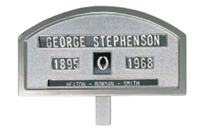 these cemeetery markers are rust-proof, aluminum.
pre-assembled and ready-to-use. easy assembled letters and nameplates