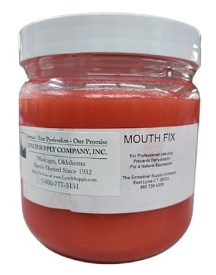 prep room mouth fix stay cream
fully workable and easily applied
use on delicate tissues of the eyes, lips and nostrils
smoot