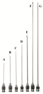 prep room hypodermic needles
assorted sizes