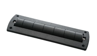 Plastic single roller assembly for transport vehicles used in funeral service operations, from lynch supply