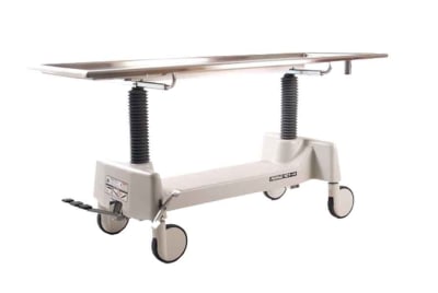 prep room the power of hydraulics is yours with the ferno model 101-h hydraulic operating table.