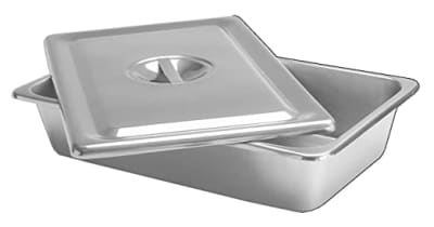 prep room instrument tray with recessed handle cover
quality stainless steel
12 1/4" l x 7 5/8" w x 2 1/8" d