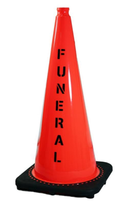 polyvinyl traffic cones  
durable, light-weight and weather resistant cones. 
18" or 28" height s