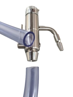 prep room splash tubing for hydro aspirators
clear medical grade vinyl tubing.
3/4" id x 1/8" wall.