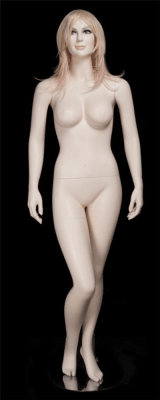 Fleshtone female mannequin arms by sides