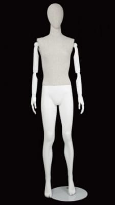 linen mixed fabric female mannequin bendable wooden arms retail display mannequins express