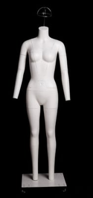 female ghost invisible photography mannequin with hat and wig attachment