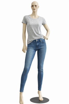 Female Mannequin with Realistic Makeup and her Hand on her Hip