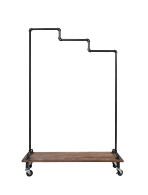 stair stepper industrial pipe clothing display rack black retail fixture