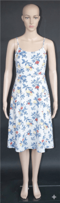 Realistic 5'8 plastic female mannequin in light flesh tone with detachable arms and torso