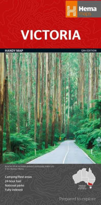 The definitive Hema Map for Victoria, Australia. Double-sided, easy-to-fold, and car-ready. Shows all major highways, outback fuel, national parks, rest areas, and a distance grid. Fully indexed for fast planning!