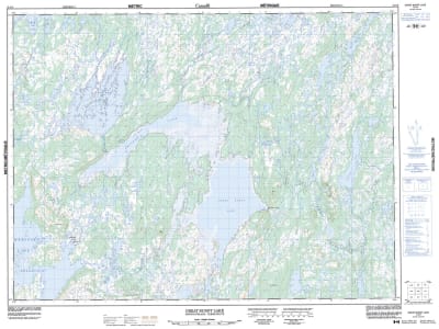 012A08 - GREAT BURNT LAKE - Topographic Map