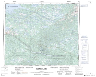 013E - WINOKAPAU LAKE - Topographic Map