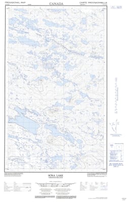 013E12E - SONA LAKE - Topographic Map