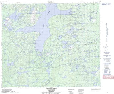 013K02 - NIPISHISH LAKE - Topographic Map