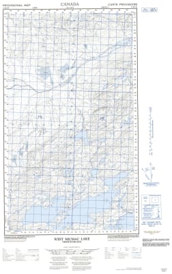 013K09W - WEST MICMAC LAKE - Topographic Map