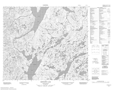 013K14 - MISTINIPPI LAKE - Topographic Map