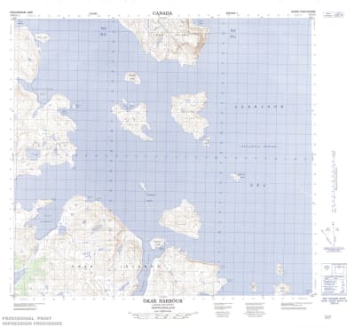 014F12 - OKAK HARBOUR - Topographic Map