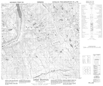 014L13 - CIRQUE MOUNTAIN - Topographic Map