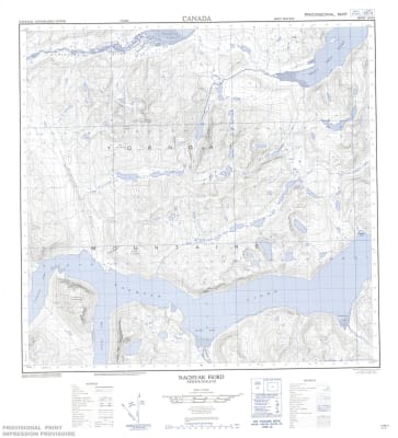 014M04 - NACHVAK FIORD - Topographic Map