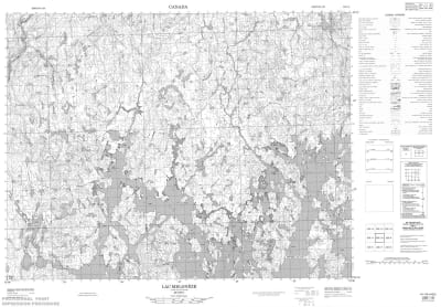 022E10 - LAC MELONEZE - Topographic Map