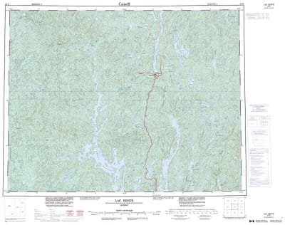 022K - LAC BERTE - Topographic Map