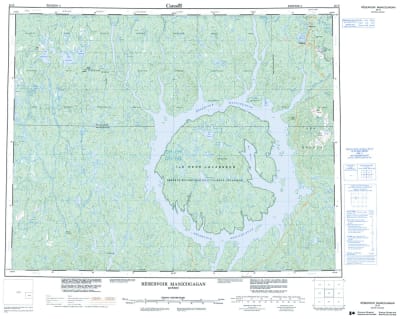 022N - RESERVOIR MANICOUAGAN - Topographic Map