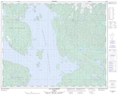 022N08 - LAC LACOURSIERE - Topographic Map