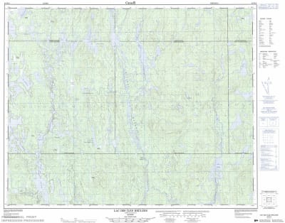 022N12 - LAC DES ILES BRêLEES - Topographic Map