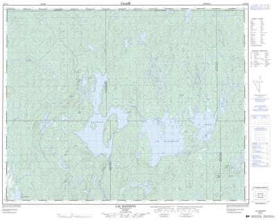 022N13 - LAC MATONIPI - Topographic Map