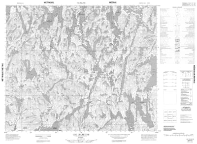 023F03 - LAC DELMOTHE - Topographic Map