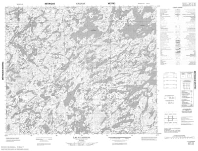 023F14 - LAC CHASTRIER - Topographic Map