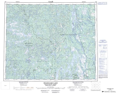023G - SHABOGAMO LAKE - Topographic Map