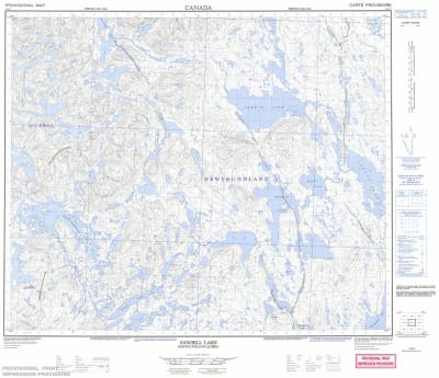 023G07 - SAWBILL LAKE - Topographic Map