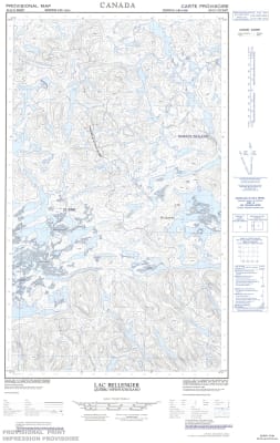 023G11W - LAC BELLENGER - Topographic Map
