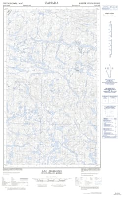 023J06E - LAC DESLIENS - Topographic Map