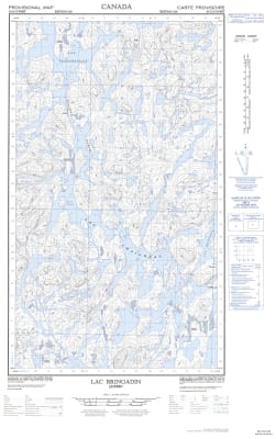 023J13W - LAC BRINGADIN - Topographic Map