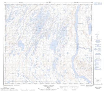 024C14 - LAC DE LA MORAINE - Topographic Map